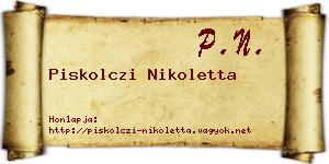Piskolczi Nikoletta névjegykártya